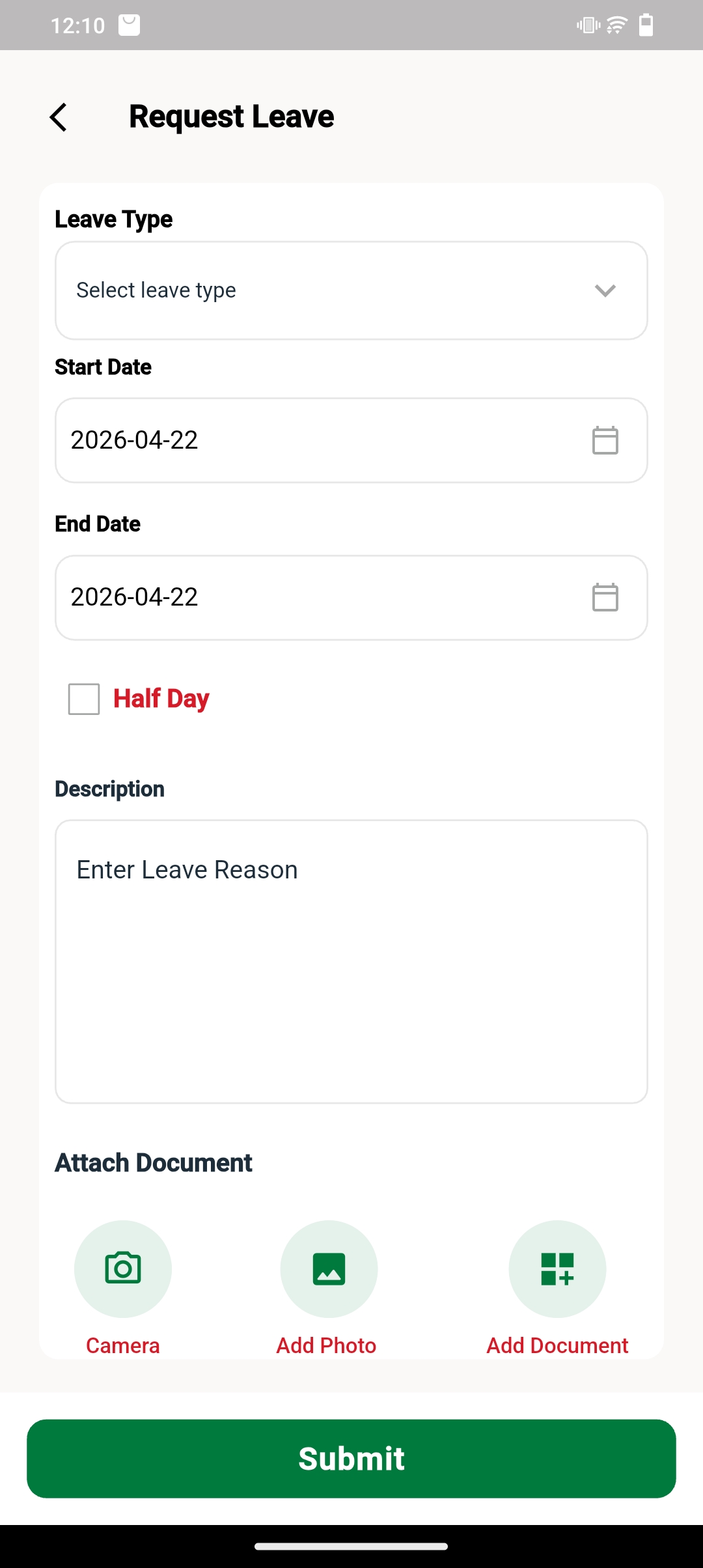 Request leave